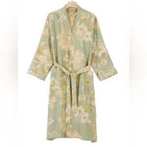 Floral Green and Yellow Women's Robe
